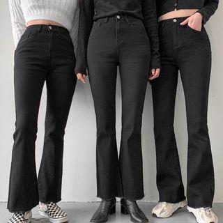 Napped Boot-cut Pants In 3 Lengths