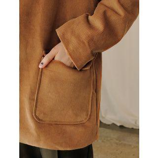 Single-breasted Fleece-lined Corduroy Jacket