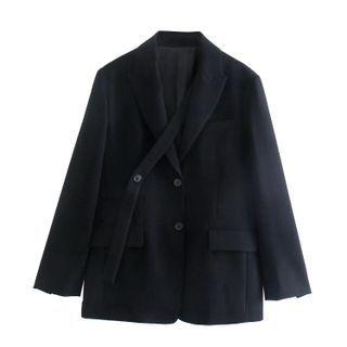 Asymmetrical Double-breasted Blazer