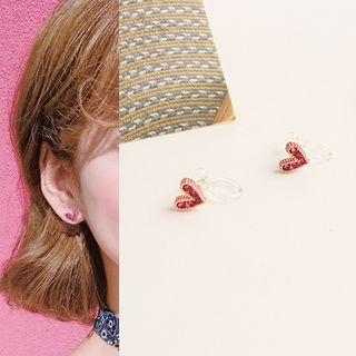 Rhinestone Heart Earring / Pendant Necklace