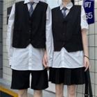 Plain Single-breasted Suit Vest