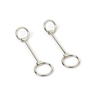 Circle Drop Earring Silver - One Size