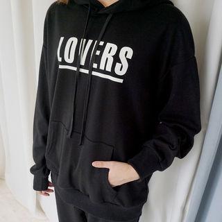 Set: Lettering Cotton Hoodie + Sweatpants