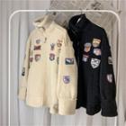 Badge Shearling Coat