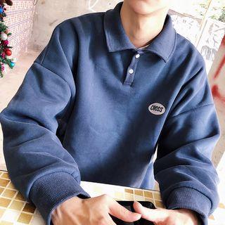 Polo-neck Long-sleeve Pullover
