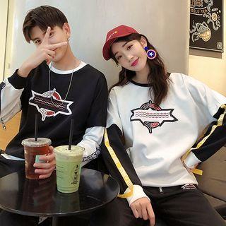 Couple Matching Set: Printed Pullover + Printed Harem Pants
