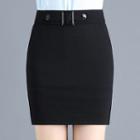 Embellished Mini Pencil Skirt