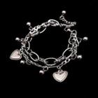 Heart & Rock Bracelet Silver - One Size