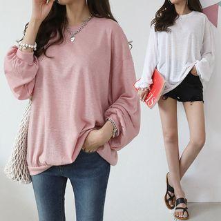 Linen Blend Summer Sweatshirt