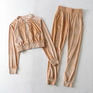 Set: Velour Zip Jacket + Sweatpants