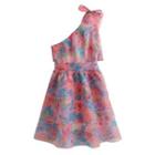 Sleeveless One-shoulder Print Mini A-line Dress