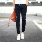 Drawstring Ankle-band Pants