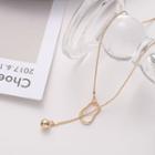 Irregular Alloy Hoop Pendant Necklace Necklace - Gold - One Size