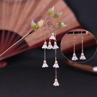 Flower Alloy Hair Stick / Earring