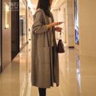 Hooded Long Open Front Cardigan