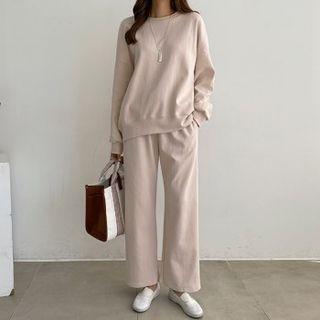 Set: Oversize Sweatshirt + Drawcord Sweatpants
