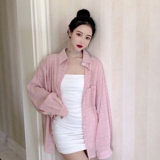 Set : Long-sleeved Shirt + Vest Dress