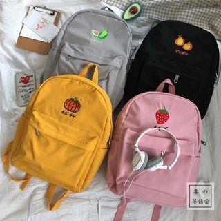 Fruit Embroidered Backpack