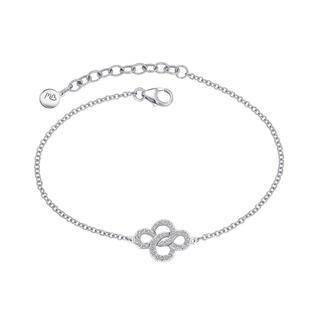 18k White Gold Eternity Love Knot Diamond Accent Bracelet (0.18 Cttw)