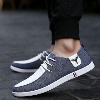 Lace-up Canvas Deck Shoes
