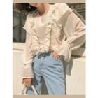 Ruffled See-through Chiffon Blouse