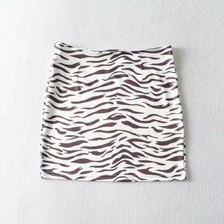 Zebra Print Pencil Skirt