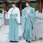 Traditional Chinese Embroidered Wrap Top / Maxi Skirt / Long Jacket / Set