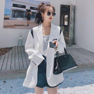Color Block Panel Blazer