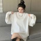 Long-sleeve Round Neck Loose-fit T-shirt