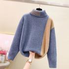 High-neck Knit Loose-fit Sweater