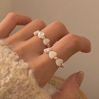 Heart Ring 0909a - 1 Pc - Gold - One Size