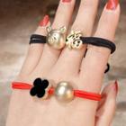 Metal Animal / Chinese Characters / Clover Red String Hair Tie