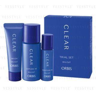 Orbis - Clear Trial Oil Cut Set: Wash 20g + Lotion M 40ml + Moisture M 14g (moist Type) 3pcs