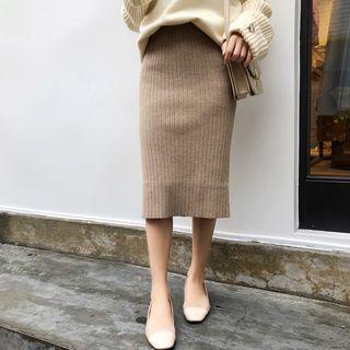 Knit Midi H-line Skirt