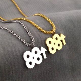 Geometric Pendant Stainless Steel Necklace (various Designs)