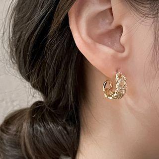 Chunky Chain Open Hoop Earring