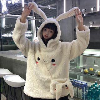 Set: Rabbit Fleece Hoodie + Rabbit Fleece Crossbody Bag