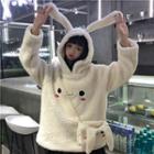 Set: Rabbit Fleece Hoodie + Rabbit Fleece Crossbody Bag