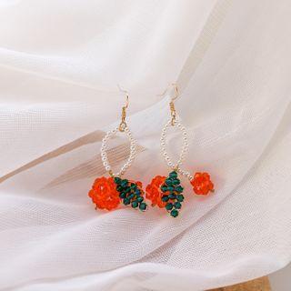 Beaded Drop Dangle Earring As Shown In Figure - One Size