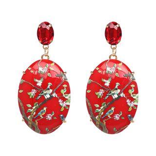 Resin Tree & Bird Dangle Earring