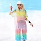Short-sleeve Gradient T-shirt Dress
