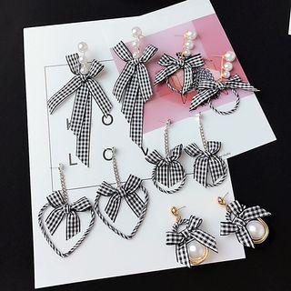 Check Bow Earrings (various Designs)