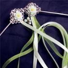Flower Hair Stick With Ribbon