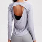 Open Back Quick Dry Long-sleeve T-shirt