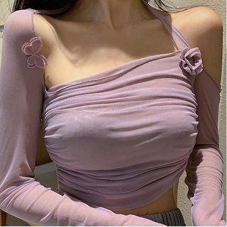 Long-sleeve Rose Top