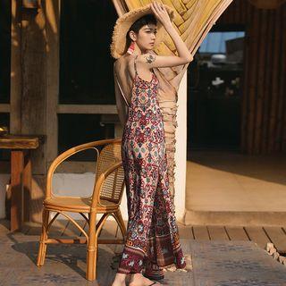 Open Back Spaghetti Strap Maxi Sundress