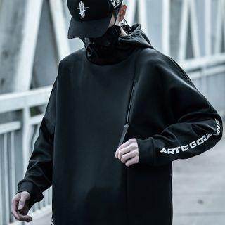 Couple Matching Lettering Turtleneck Hoodie