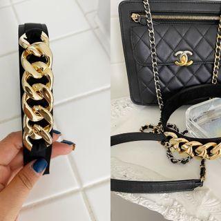 Chain Trim Hair Band Black - One Size