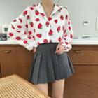 Long-sleeve Fruit Printed Shirt