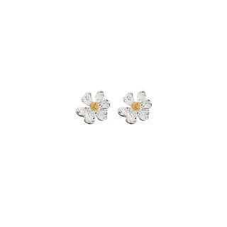 Flower Alloy Earring 1 Pair - E5192 - Silver - One Size